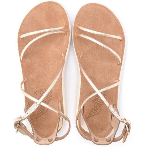 Ancient Greek Sandals Gouden Anastasia Sandalen Beige Dames