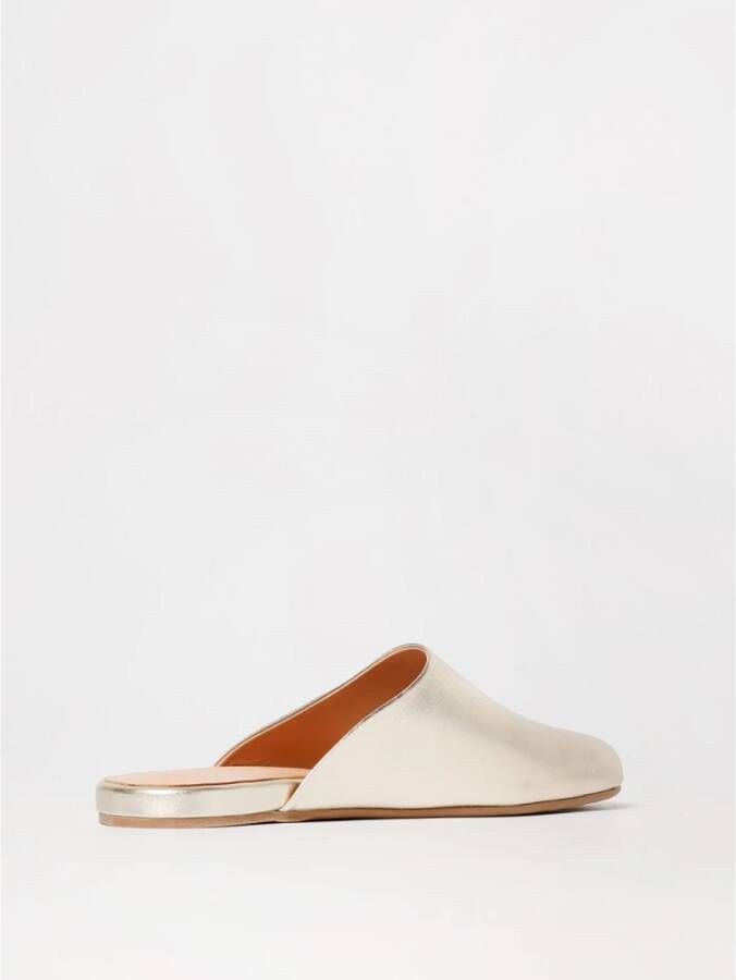 Ancient Greek Sandals Gouden Metallic Leren Muiltjes
