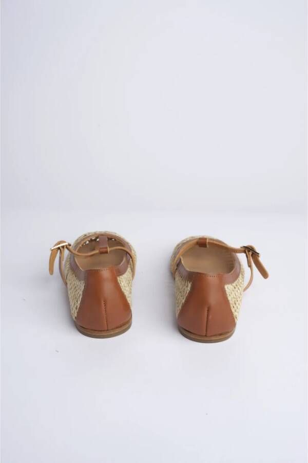 Ancient Greek Sandals Handgemaakte Beige Ballerina Schoenen