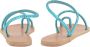 Ancient Greek Sandals Handgemaakte Leren Kristal Sandalen Blauw - Thumbnail 2