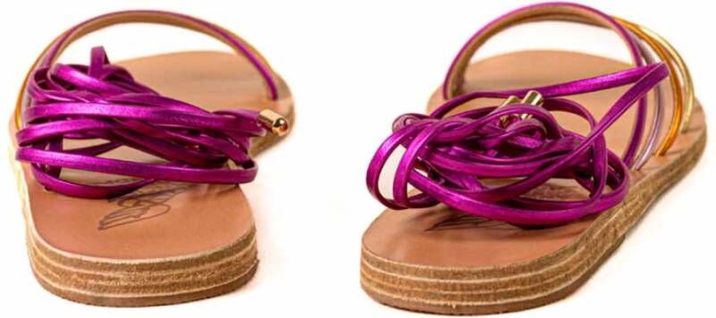 Ancient Greek Sandals Kleurrijke Strappy Handgemaakte Sandalen Multicolor Dames
