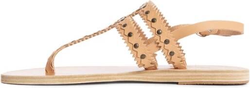 Ancient Greek Sandals Leren enkelband sandaal met studs