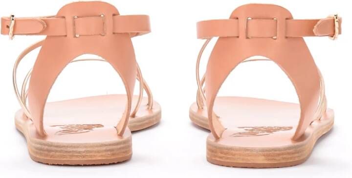 Ancient Greek Sandals Meloivia platina lederen sandaal Geel Dames