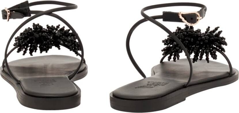 Ancient Greek Sandals Minimalistische kristalversierde been sandaal