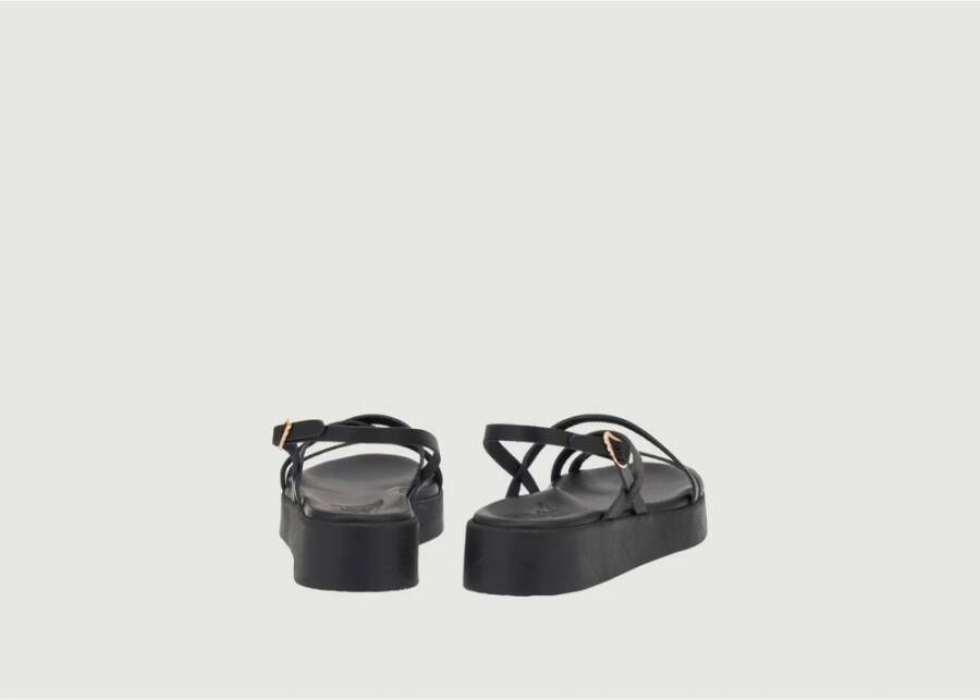 Ancient Greek Sandals Platte sandalen Zwart Dames