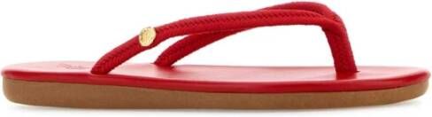 Ancient Greek Sandals Rode Stof Teenslippers