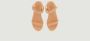 Ancient Greek Sandals Salamina Platte Leren Sandalen Beige Dames - Thumbnail 3