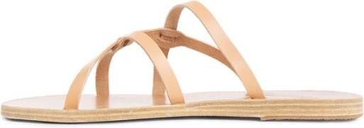 Ancient Greek Sandals Sandalen met leren bandjes en rubberen hak