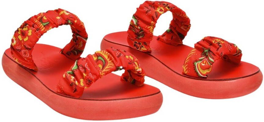 Ancient Greek Sandals Schuifregelaars Rood Dames