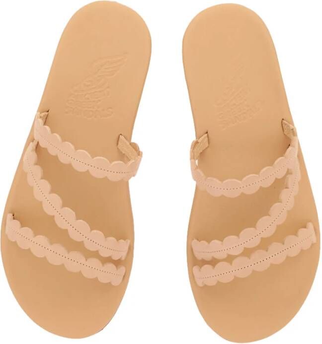 Ancient Greek Sandals Slippers Beige Dames