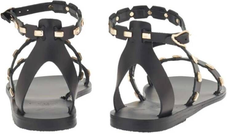 Ancient Greek Sandals Zwarte Coco Sandalen met Uniek Ontwerp