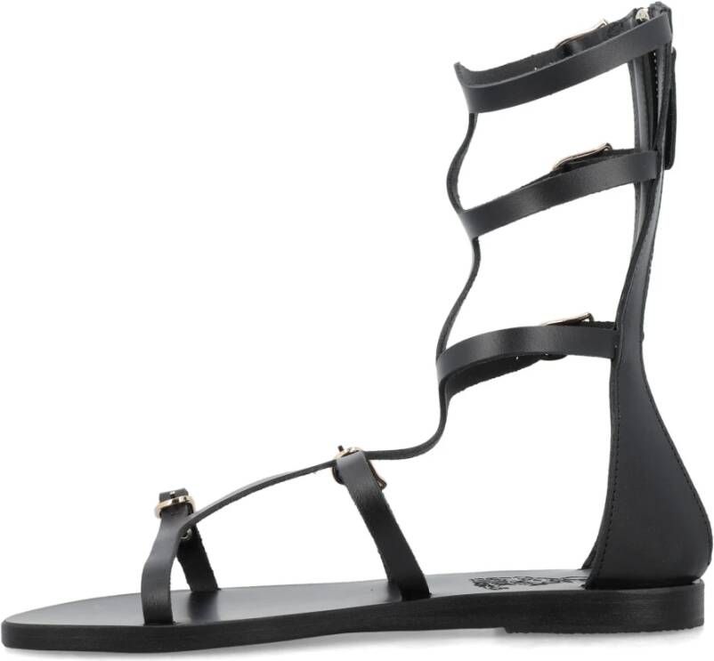 Ancient Greek Sandals Zwarte Siren Gladiator Sandalen Black Dames