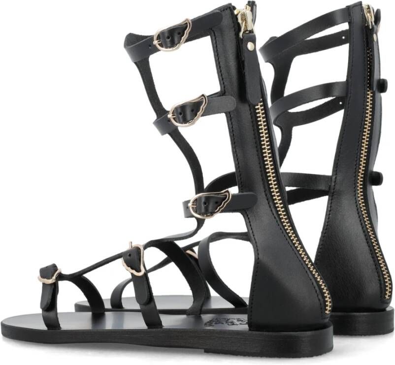 Ancient Greek Sandals Zwarte Siren Gladiator Sandalen Black Dames