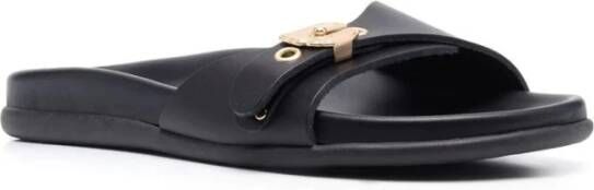 Ancient Greek Sandals Zwarte Vachetta Casual Sandalen Black Dames