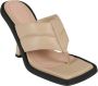 Andrea Adamo Gewatteerde Leren Teenslippers Beige Dames - Thumbnail 2