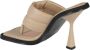 Andrea Adamo Gewatteerde Leren Teenslippers Beige Dames - Thumbnail 3