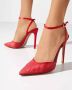 Andrea Wazen Rode Mesh Denver Hoge hakken Red Dames - Thumbnail 4