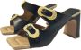 Angel Alarcon Beige Leren Hoge Hak Sandalen Black Dames - Thumbnail 2
