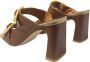 Angel Alarcon Beige Leren Hoge Hak Sandalen Brown Dames - Thumbnail 3