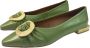 Angel Alarcon Beige Puntige Ballerina Platte Leder Green Dames - Thumbnail 3