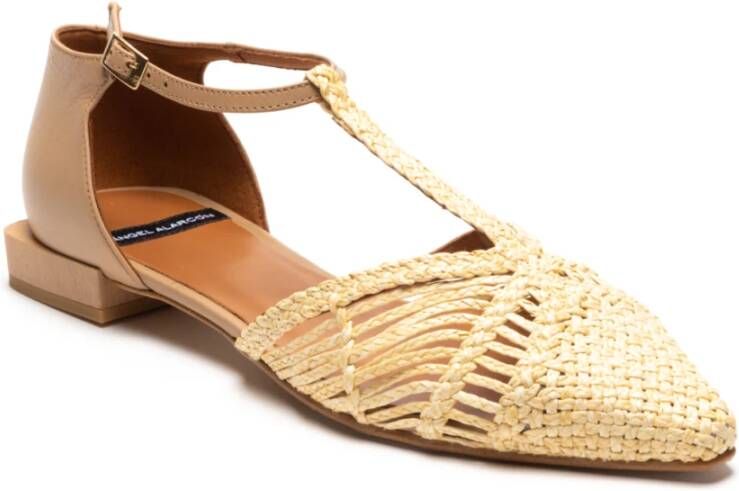 Angel Alarcon Flat Sandals Beige Dames