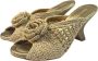 Angel Alarcon Gehaakte Comfort Hak Sandalen Beige Dames - Thumbnail 4