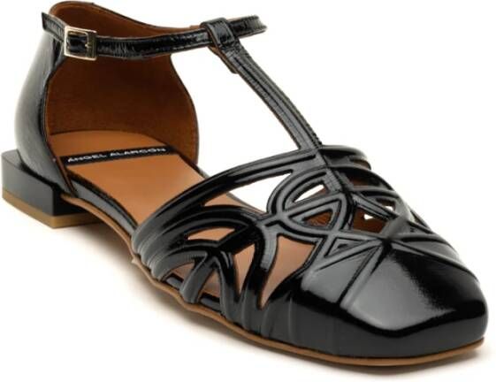 Angel Alarcon Gevlochten Sandalen Black Dames