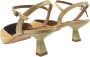 Angel Alarcon Lage hak leren sandalen enkelband Beige Dames - Thumbnail 3