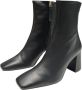 Angel Alarcon Leren enkellaarsjes met 9cm hak Black Dames - Thumbnail 2