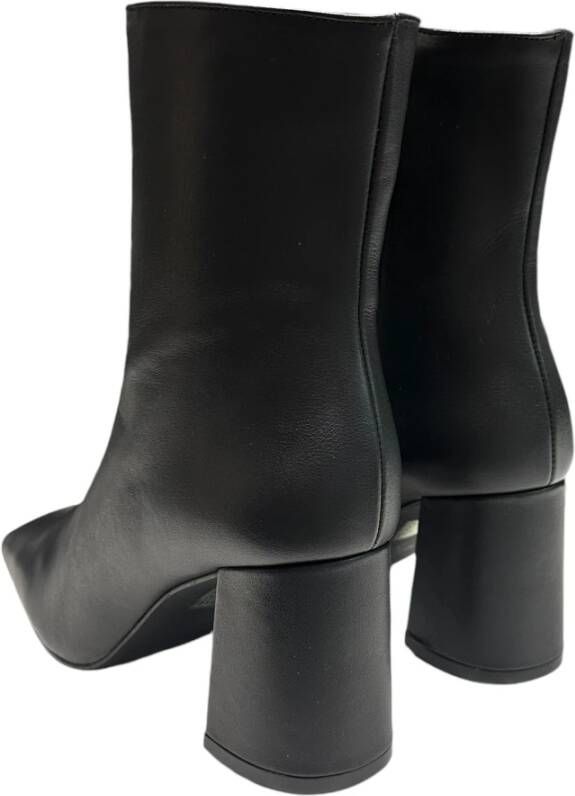 Angel Alarcon Leren enkellaarsjes met 9cm hak Black Dames