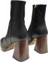 Angel Alarcon Leren enkellaarzen met 9cm hak Black Dames - Thumbnail 4