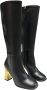 Angel Alarcon Leren laarzen met interne rits en 9 cm gouden hak Black Dames - Thumbnail 4
