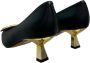 Angel Alarcon Leren lage hakken met gouden accessoire Black Dames - Thumbnail 5