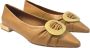 Angel Alarcon Leren platte ballerina schoenen beige Brown Dames - Thumbnail 2