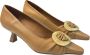 Angel Alarcon Leren pumps met accessoire Brown Dames - Thumbnail 4