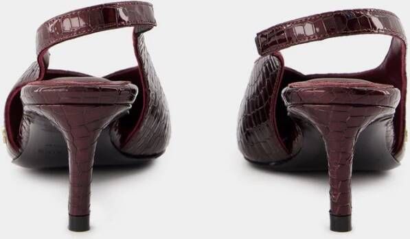 Anine Bing Bordeaux Kalfsleren Pumps Red Dames