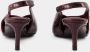 Anine Bing Hoge hakken Nina Pumps Calfskin Burgundy in rood - Thumbnail 4