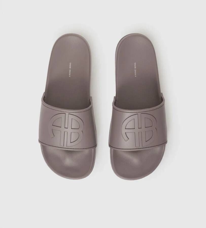 Anine Bing Isla Slides Iron Sandalen