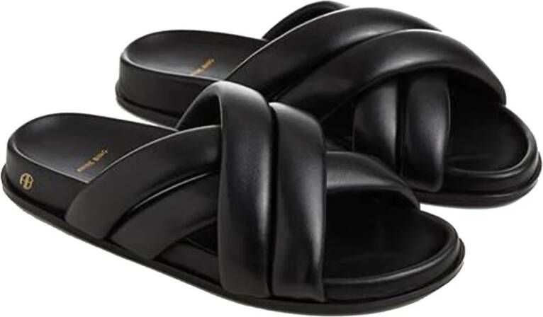 ANINE BING Lizzie slippers met gekruist bandje Zwart - Foto 11