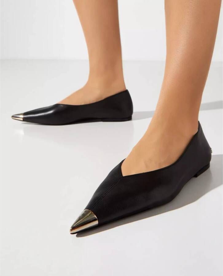 Anine Bing Zwarte leren ballerina's