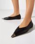 Anine Bing Zwarte leren ballerina's - Thumbnail 2