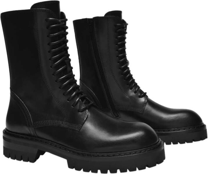 Ann Demeulemeester Alec Boots in Black Leather Zwart Dames