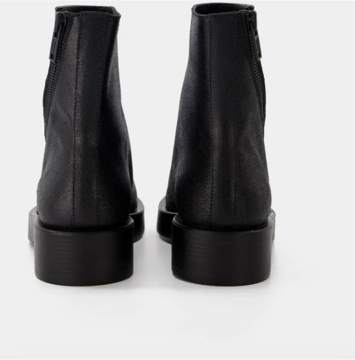 Ann Demeulemeester Ernest Ankle Boots in Black Leather Zwart Heren