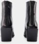 Ann Demeulemeester Zwarte Leren Enkellaarzen Florentine Black Dames - Thumbnail 5