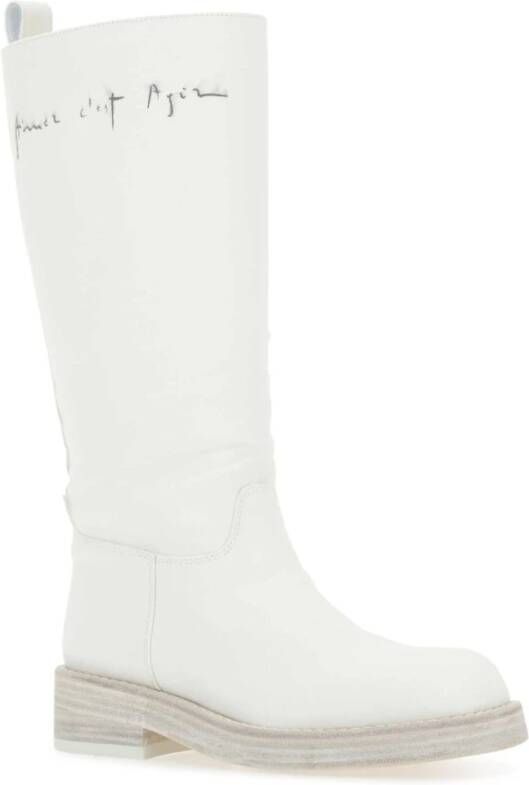 Ann Demeulemeester Ivory canvas Jose Boots Wit Dames