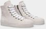 Ann Demeulemeester Witte Leren Raven Hoge Top Sneakers White Dames - Thumbnail 2