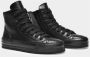 Ann Demeulemeester Zwarte Leren Raven Hoge Top Sneakers Black Dames - Thumbnail 2