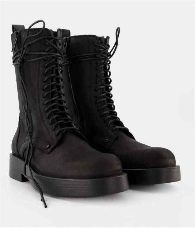 Ann Demeulemeester Maxim Ankle Boots in Black Leather Zwart Heren