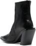 Ann Demeulemeester Zwarte Leren Enkellaarzen Florentine Black Dames - Thumbnail 2