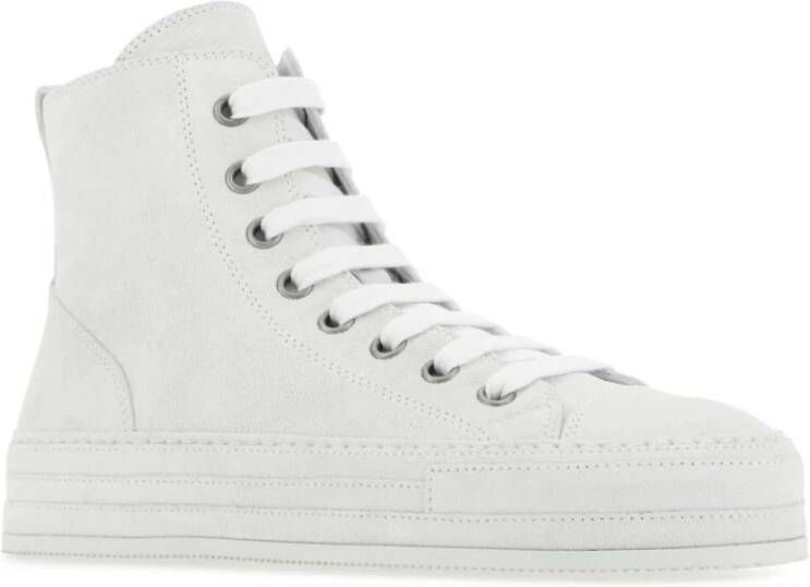 Ann Demeulemeester Krijt suede sneakers Wit Dames